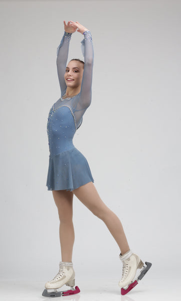 light blue figure skating dress Pale – Tania Bass shirtcollection one that youll be What To Wear With size:XXS/2