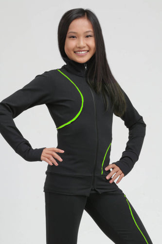 Signature Ripped Swirl Jacket Neon Green