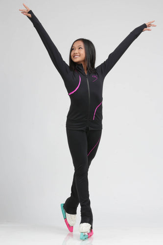 Sleek lightweight ice skating jacket for the rink or about town by Tania Bass